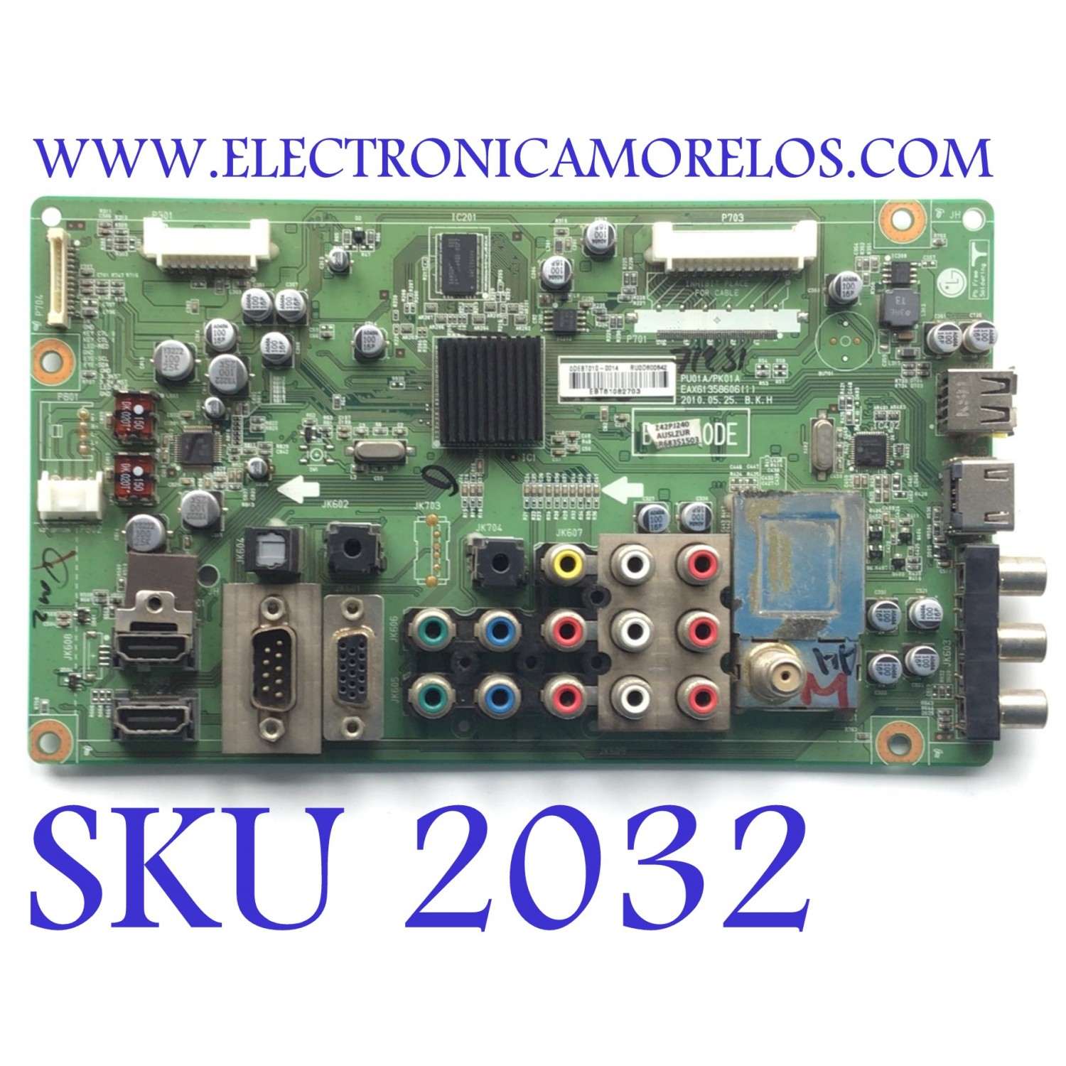 MAIN PARA TV LG / NUMERO DE PARTE  EBT61082703 / EAX61358606 / RU0D800842 / 0DEBT010-0014 / PANEL PDP42T10000 / MODELO Z42PJ240-UB.AUSLZUR
